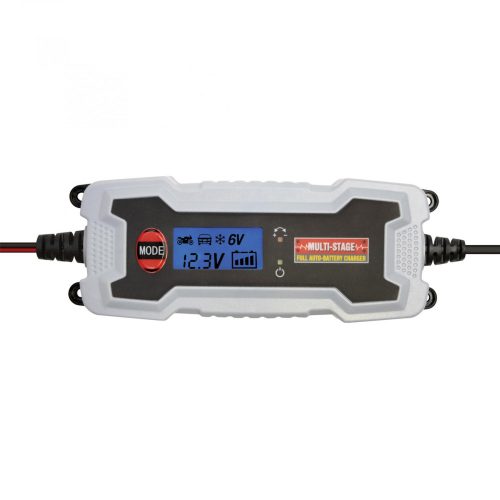 SAL SMC 38 smart akkumulátortöltő, 6 - 12 V, 1,2 - 120 Ah, 0,8 - 3,8 A, smart töltőprogram, feszültségmérő LCD, SMC_38