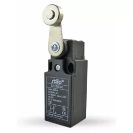   STI1034 Végálláskapcsoló karos-görgős, 3A/240VAC, 1NC+1NO, műa.ház, IP65, PG13,5, Stilo