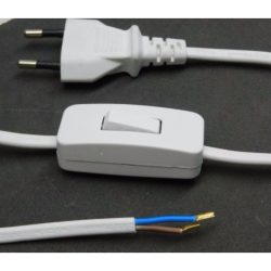   STI1112 FLEXO  MTL 2x0,75   2,3 fm fehér,  kapcsolós szerelt kábel, Stilo