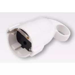   STI1263 CSF 2-162 fehér lengő dugalj kihúzó gyűrűvel 16A/250V  Stilo
