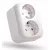 STI281 SF-01-210 STILO FORTE 2x2P+F Schuk fh falonkívüli kettős földelt csatlakozóaljzat gyermekvéde