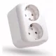 STI281 SF-01-210 STILO FORTE 2x2P+F Schuk fh falonkívüli kettős földelt csatlakozóaljzat gyermekvéde