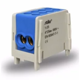   Fővezeték sorkapocs 2x 25/2x25mm2 kék HLAK 25-1/2, STI285 Stilo