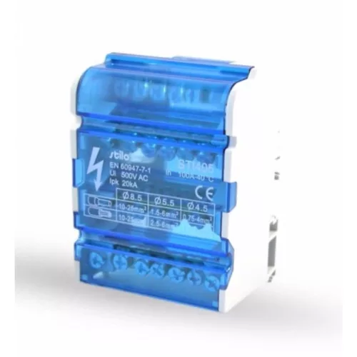 STI405 Elosztóblokk 1- 6x4/500V/100A - 4 pólus Stilo