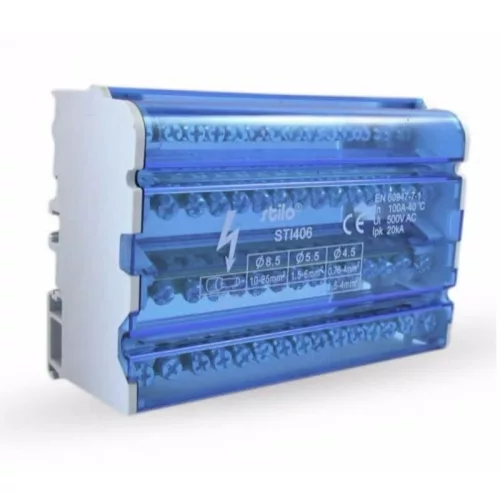 STI406 Elosztóblokk 2-13x4/500V/100A - 4 pólus Stilo