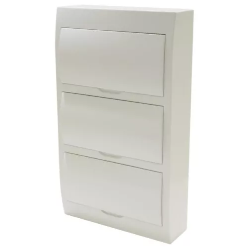 STI472 STILO fkalon kívüli elosztó 3/36-modulos FEHÉR ajtós STD6  (SURFACE M.)