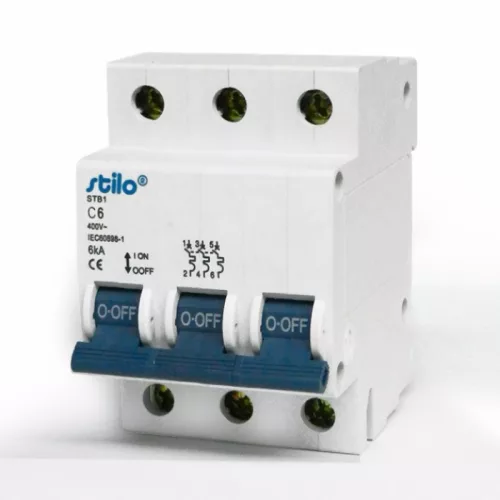 STI575 3C  6A  6kA Stilo Kismegszakító STB1-63 3 pólusú