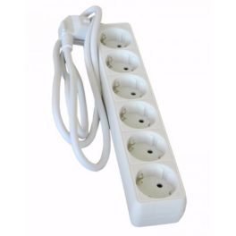   Hosszabbító, elosztó 6-os 1,5fm fehér Hálózati elosztó  6-1.5m  Stilo (STI955)