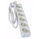 Hosszabbító, elosztó 6-os 3fm fehér Hálózati elosztó  6-3fm  Stilo (STI956)