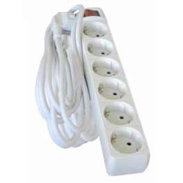   Kapcsolható hosszabbító, elosztó 6-os 5fm fehér Hálózati elosztó 6-5fm+kapcsoló Stilo (STI960)