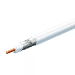   Home S 6TSP/WH koax kábel, 75 Ohm, PVC és PE szigetelés, réz bevonatú acél ér, alumínium + PET fólia 96 szál aluharisnya, 100m, fehér, S_6TSP_WH