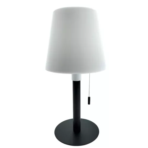 TUNGSRAM TG-011 asztali lámpa, napelemes, 5W, 450lm, 3.000K, 3 fokozat, USB-C, IP54, fekete-fehér, kül- és beltéri