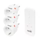 Home TH2313 távirányítható mini hálózati aljzat szett, 2300 W, 3 aljzat + 1 távirányító, 40m hatótáv