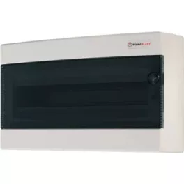   Tehnoplast Csere ajtó süllyesztett és falon kívüli elosztó dobozhoz, C sorozat, 18 modul, átlátszó THP-AJTO-ATL-18C