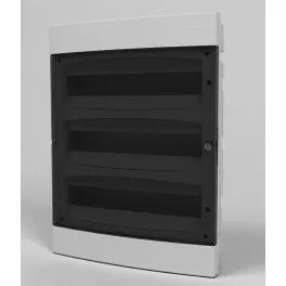  Tehnoplast Csere ajtó süllyesztett és falon kívüli elosztó dobozhoz, C sorozat, 3x18 modul, átlátszó THP-AJTO-ATL-3X18C