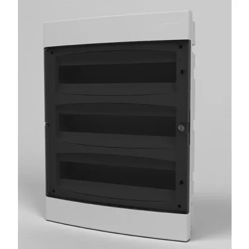 Tehnoplast Csere ajtó süllyesztett és falon kívüli elosztó dobozhoz, C sorozat, 3x18 modul, átlátszó THP-AJTO-ATL-3X18C