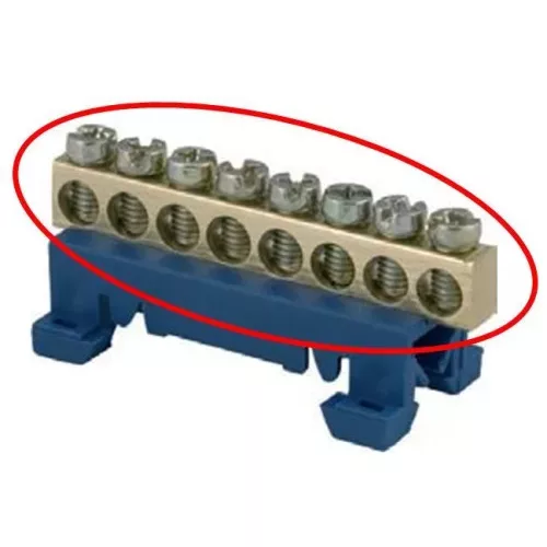 Tehnoplast Földelő és nullvezető bekötőkapocs 5 furattal THP-K5