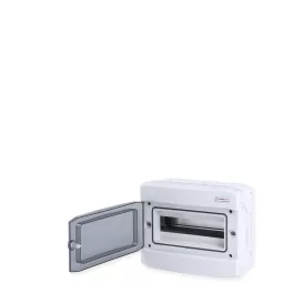   Tehnoplast Falon kívüli kiselosztó doboz, D sorozat, 12modulos, átlátszó ajtó-1soros, 319x259x144 mm, IP65 THP-N12D