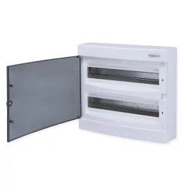   Tehnoplast Falon kívüli kiselosztó doboz, C sorozat, 36 modulos, átlátszó ajtó, 2 soros, 396x361x112 mm,IP40 THP-N2x18C