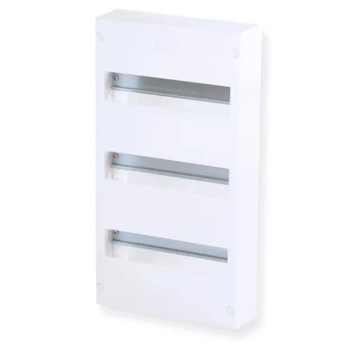Tehnoplast Falon kívüli kiselosztó doboz, A sorozat, 36modulos, ajtó nélkül-3soros, 250x463x70 mm, IP40 THP-N36A
