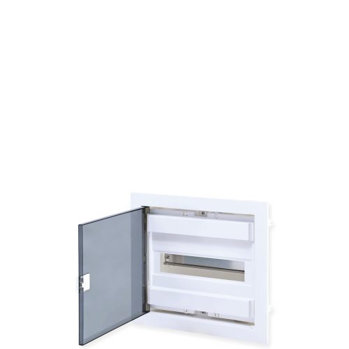 Tehnoplast Átlásztó műanyag ajtó süllyesztett kiselosztó dobozhoz - 1 soros (850*-os izzóh.teszt) THP-U12F