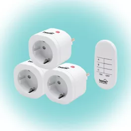   Home TH 3013 távirányítható hálózati aljzatszett, 40 m hatótáv, max. 3000 W, rádiós összeköttetés, 230 V, egyszerűen tanítható, fehér, TH_3013