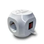 Technik Professional Elosztó Kocka 3 utas 1,5m kábel (1,5mm2) + USB C/A 16A