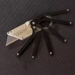 True Utility Crafty, TU590, fekete titániumbevonatú nyél, cserélhető penge, összecsukható, TU590