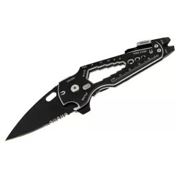   True Utility Smartknife+, TU6869, 15 in 1, mágneses bitfej tartó, kábelcsupaszoló, homokfúvott rozsdamentes acél, 5,5 cm penge, TU6869