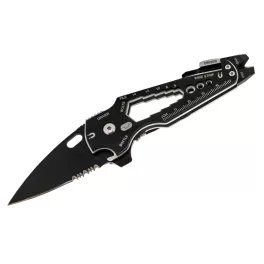   True Utility Smartknife+, TU6869, 15 in 1, mágneses bitfej tartó, kábelcsupaszoló, homokfúvott rozsdamentes acél, 5,5 cm penge, TU6869