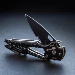 True Utility Smartknife+, TU6869, 15 in 1, mágneses bitfej tartó, kábelcsupaszoló, homokfúvott rozsdamentes acél, 5,5 cm penge, TU6869