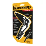 True Utility Smartknife+, TU6869, 15 in 1, mágneses bitfej tartó, kábelcsupaszoló, homokfúvott rozsdamentes acél, 5,5 cm penge, TU6869