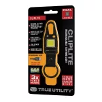 True Utility Cliplite, TU918, kulcstartó karabiner, tölthető lámpa, 4 funkció, 47 lm COB LED, Li-ion, marhabőr szíj, rozsdamentes acélváz, TU918