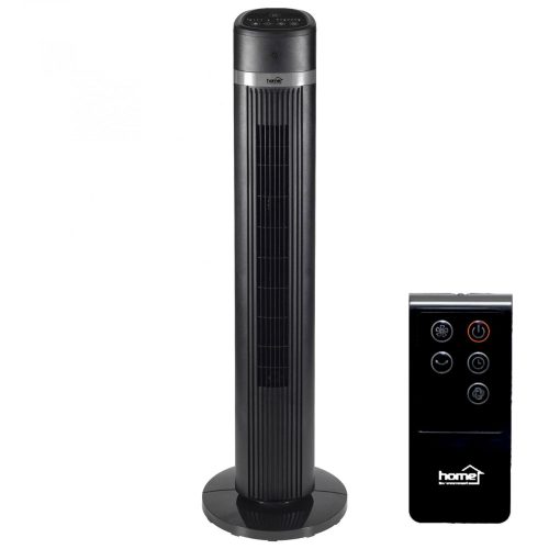 Home TWFR 100 oszlopventilátor, 45 W, 100 cm, 3 fokozat, 85°-os oszcillálás, távirányító, fekete,, TWFR_100