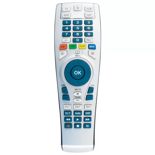 Home URC 22 univerzális távirányító, 4 távirányítót helyettesít, előre programozott kódok, ergonomikus kialakítás, URC_22