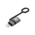 Home USBCA4 USB-C átalakító, 30W, LIGHTNING dugó, USB-C aljzat, gyorstöltés, adattovábbítás