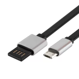   Home USBF 2 töltőkábel, 2 oldalú, fordítható, USB-A dugó, microUSB-B dugó, 2m, 2,1A, adatkábel, USBF_2