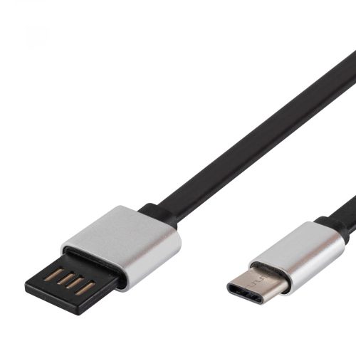 Home USBF C2 töltőkábel, USB-A/USB-C, fordítható USB-A, 2m, 2,1A, adatkábel, USBF_C2