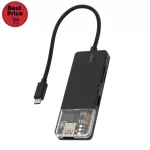 Home USBHUB6 dokkoló állomás, 4K HDMI, egér, billentyűzet, TF/microSD, SD, USB tároló, merevlemez, ~100 W PD, plug & play, LED visszajelzés