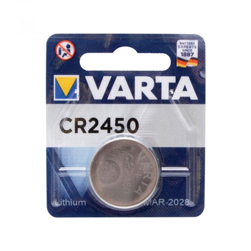 VARTA CR2450 gombelem, lítium, CR2450, 3V, 1 db/csomag, VARTA_CR2450