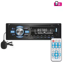   SAL VB 4000 autórádió és multimédiás lejátszó, 4 x 45 W, 4 x RCA aljzat, BT, FM RDS, MP3, WMA, USB, SD, AUX, VB_4000