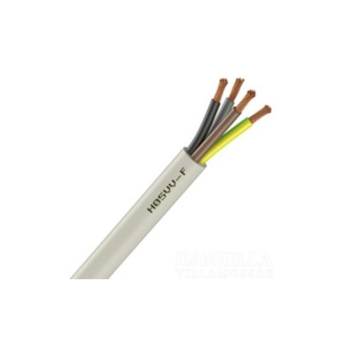 MT kábel 4x0,75mm2 fehér PVC köpenyes réz erű sodrott H05VV-F (MTK)
