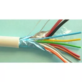   Riasztókábel alarm vezeték 2x0,5+ 8x0,22 mm2 CCA fehér (100) 65V (YYSch, riasztó kábel) Corvin
