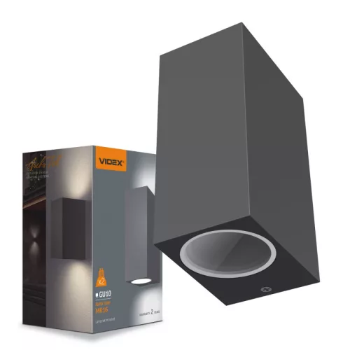 Facade double-sided luminaire VIDEX-2XGU10-ARON-GRAY VL-AR012G