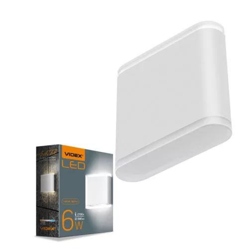 Facade double-sided luminaire VIDEX-6W-EVAN-WHITE VL-AR06-062W