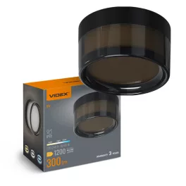   WALL-AND-CEILING-MOUNTED LED LIGHT FITTING VIDEX BHD01 9W 2400-3200-4300K BLACK VL-BHD01-09CBB