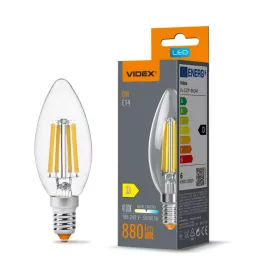 LED Bulb VIDEX Filament C37F 6W E14 4100K VL-C37F-06144