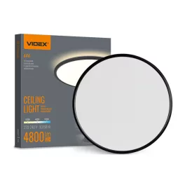   LED Ceiling Light with decorative backlight VIDEX DL5R 44W 3000K-4000K-5000K 230V Black VL-DL5R-44CB