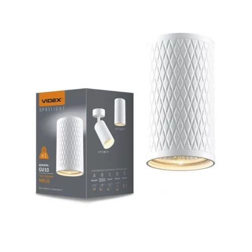 Ceiling spotlight luminaire VIDEX-GU10-TALEN-WHITE VL-SPF02A-WP