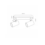 Wall and ceiling spotlight luminaire VIDEX for 2xGU10 lamp VL-SPF05B-BPB